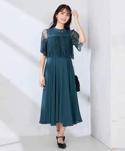 KBEGF10159 a.v.v 【結婚式/お呼ばれに】レースドッキングワンピース