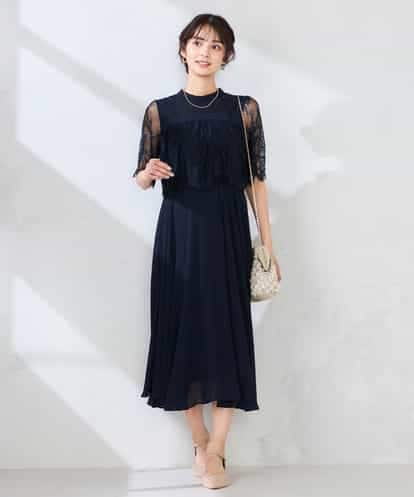 KBEGF10159 a.v.v 【結婚式/お呼ばれに】レースドッキングワンピース