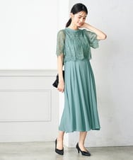 KBETC10159 a.v.v(アー・ヴェ・ヴェ) レースドッキングワンピース グリーン