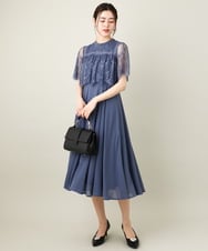 KBETX10139 a.v.v(アー・ヴェ・ヴェ) レースドッキングワンピース ブラック