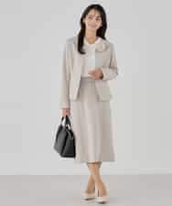 KBHCD01079 a.v.v(アー・ヴェ・ヴェ) 【洗える/ストレッチ/セットアップ対応】ダブルクロスタイトスカート ネイビー