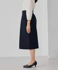KBHCD01079 a.v.v(アー・ヴェ・ヴェ) 【洗える/ストレッチ/セットアップ対応】ダブルクロスタイトスカート ネイビー