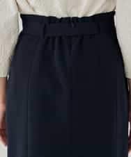 KBHCD01079 a.v.v(アー・ヴェ・ヴェ) 【洗える/ストレッチ/セットアップ対応】ダブルクロスタイトスカート ネイビー