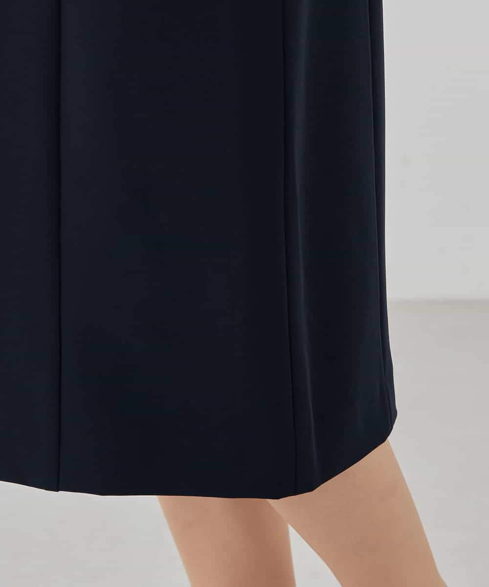KBHCD01079 a.v.v(アー・ヴェ・ヴェ) 【洗える/ストレッチ/セットアップ対応】ダブルクロスタイトスカート ネイビー
