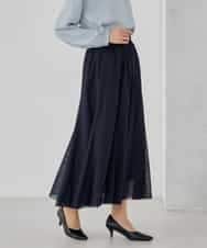 KBHCD02069 a.v.v(アー・ヴェ・ヴェ) 【洗える】チュールマーメイドスカート ブラック