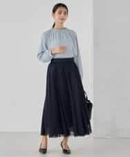 KBHCD02069 a.v.v(アー・ヴェ・ヴェ) 【洗える】チュールマーメイドスカート ブラック