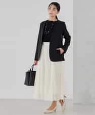 KBHCD02069 a.v.v(アー・ヴェ・ヴェ) 【洗える】チュールマーメイドスカート ブラック