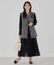 KBHCD02069 a.v.v(アー・ヴェ・ヴェ) 【洗える】チュールマーメイドスカート ブラック