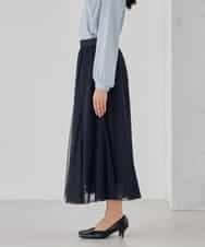 KBHCD02069 a.v.v(アー・ヴェ・ヴェ) 【洗える】チュールマーメイドスカート ブラック