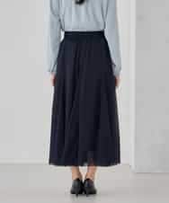 KBHCD02069 a.v.v(アー・ヴェ・ヴェ) 【洗える】チュールマーメイドスカート ブラック