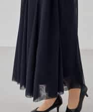 KBHCD02069 a.v.v(アー・ヴェ・ヴェ) 【洗える】チュールマーメイドスカート ブラック