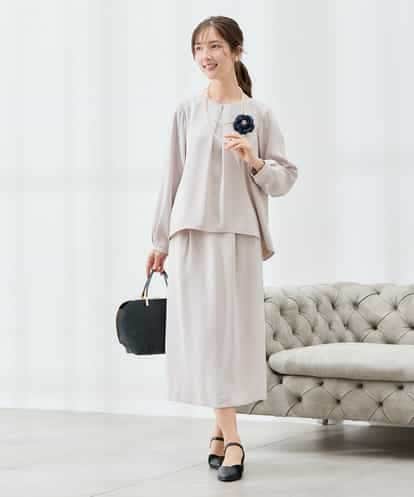 KBHCD03069 a.v.v サテンナロースカート【洗える/速乾/毛玉になりにくい/イージーケア】