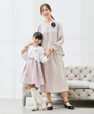 KBHCD03069 a.v.v(アー・ヴェ・ヴェ) サテンナロースカート【洗える/速乾/毛玉になりにくい/イージーケア】 ブラック