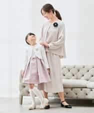 KBHCD03069 a.v.v(アー・ヴェ・ヴェ) サテンナロースカート【洗える/速乾/毛玉になりにくい/イージーケア】 ブラック