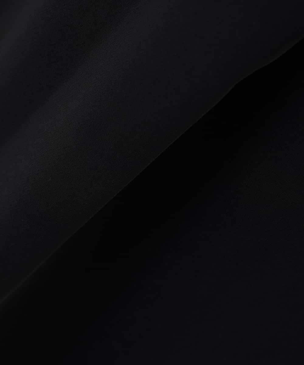 KBHCD03069 a.v.v(アー・ヴェ・ヴェ) サテンナロースカート【洗える/速乾/毛玉になりにくい/イージーケア】 ブラック