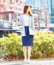 KBHEE08059 a.v.v(アー・ヴェ・ヴェ) コードレーススカート[WEB限定サイズ] ライトブルー