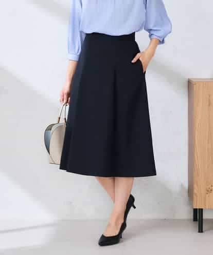 KBHFE20079 a.v.v 【低身長サイズ】【洗える/UVカット】リネンライクストレッチフレアスカート