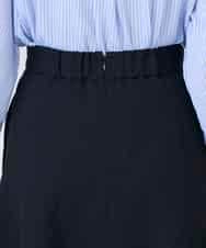 KBHFE20079 a.v.v(アー・ヴェ・ヴェ) 【洗える/UVカット】リネンライクストレッチフレアスカート ネイビー