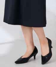 KBHFE20079 a.v.v(アー・ヴェ・ヴェ) 【洗える/UVカット】リネンライクストレッチフレアスカート ネイビー