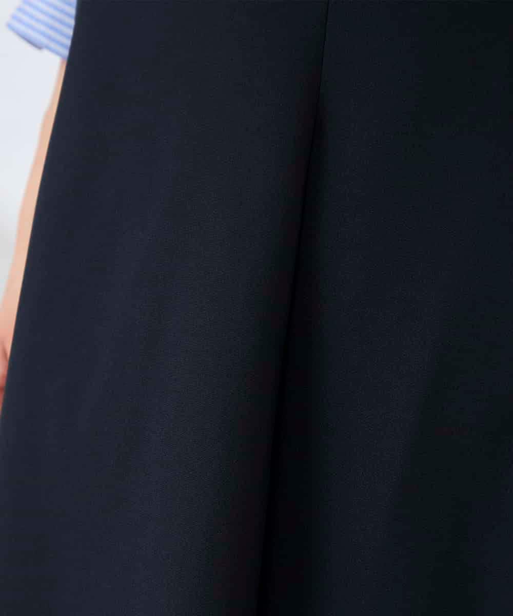 KBHFE20079 a.v.v(アー・ヴェ・ヴェ) 【洗える/UVカット】リネンライクストレッチフレアスカート ネイビー