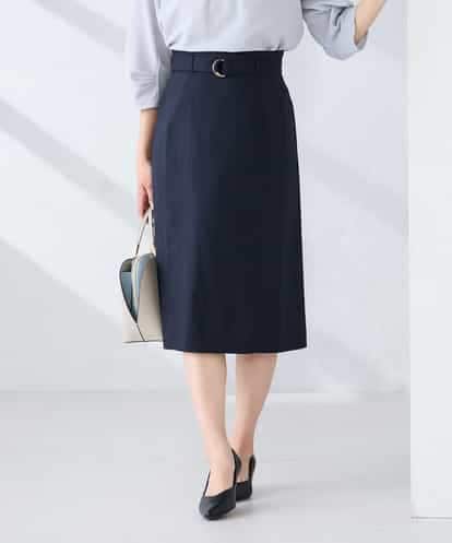 KBHFE21079 a.v.v 【洗える/UVカット】リネンライクストレッチタイトスカート