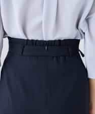 KBHFE21079 a.v.v(アー・ヴェ・ヴェ) 【洗える/UVカット】リネンライクストレッチタイトスカート ネイビー