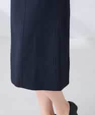 KBHFE21079 a.v.v(アー・ヴェ・ヴェ) 【洗える/UVカット】リネンライクストレッチタイトスカート ネイビー