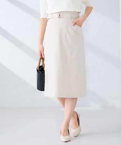 KBHFE21079 a.v.v 【洗える/UVカット】リネンライクストレッチタイトスカート
