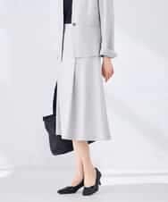 KBHGE30079 a.v.v(アー・ヴェ・ヴェ) 【接触冷感/イージーケア/UVカット/吸水速乾】サマーストレッチフレアスカート ネイビー