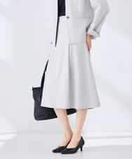 KBHGE30079 a.v.v(アー・ヴェ・ヴェ) 【接触冷感/イージーケア/UVカット/吸水速乾】サマーストレッチフレアスカート ネイビー