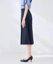 KBHGE30079 a.v.v(アー・ヴェ・ヴェ) 【接触冷感/イージーケア/UVカット/吸水速乾】サマーストレッチフレアスカート ネイビー