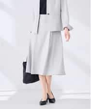 KBHGE30079 a.v.v(アー・ヴェ・ヴェ) 【接触冷感/イージーケア/UVカット/吸水速乾】サマーストレッチフレアスカート ライトグレー