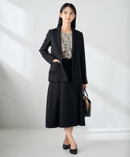 KBHLB11079 a.v.v(アー・ヴェ・ヴェ) 【洗える/イージーケア/ストレッチ】パウダーツイルフレアスカート ブラウン