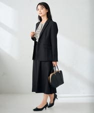 KBHLB11079 a.v.v(アー・ヴェ・ヴェ) 【洗える/イージーケア/ストレッチ】パウダーツイルフレアスカート ブラウン