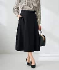 KBHLB11079 a.v.v(アー・ヴェ・ヴェ) 【洗える/イージーケア/ストレッチ】パウダーツイルフレアスカート ブラウン