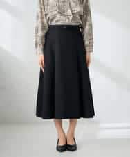 KBHLB11079 a.v.v(アー・ヴェ・ヴェ) 【洗える/イージーケア/ストレッチ】パウダーツイルフレアスカート ブラウン