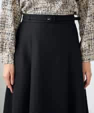 KBHLB11079 a.v.v(アー・ヴェ・ヴェ) 【洗える/イージーケア/ストレッチ】パウダーツイルフレアスカート ブラウン