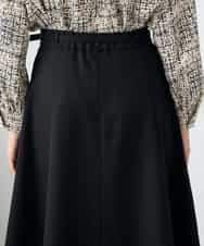 KBHLB11079 a.v.v(アー・ヴェ・ヴェ) 【洗える/イージーケア/ストレッチ】パウダーツイルフレアスカート ブラウン