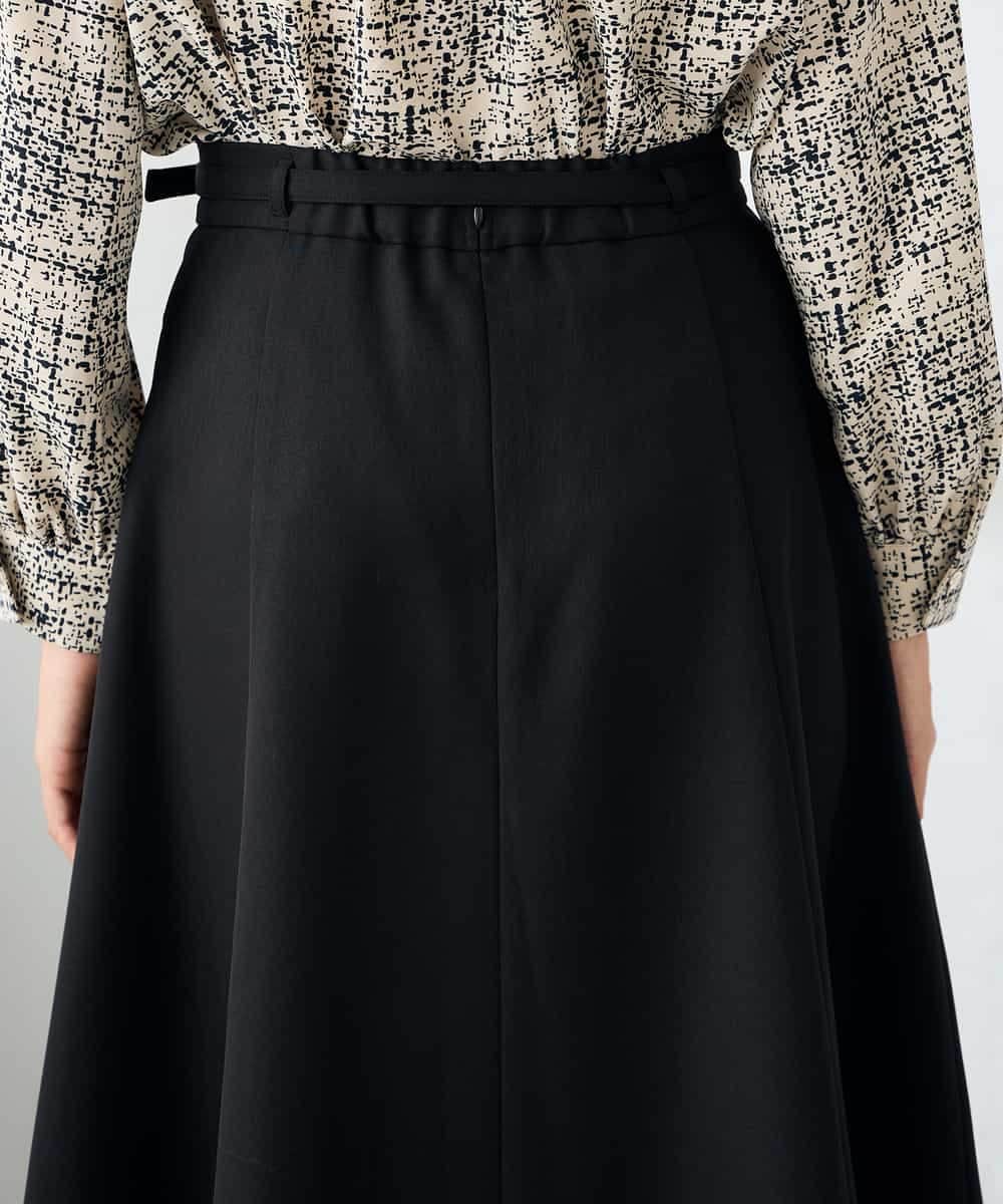 KBHLB11079 a.v.v(アー・ヴェ・ヴェ) 【洗える/イージーケア/ストレッチ】パウダーツイルフレアスカート ブラウン