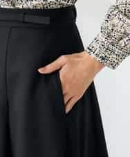 KBHLB11079 a.v.v(アー・ヴェ・ヴェ) 【洗える/イージーケア/ストレッチ】パウダーツイルフレアスカート ブラウン