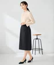 KBHLB12079 a.v.v(アー・ヴェ・ヴェ) 【洗える/イージーケア/ストレッチ】パウダーツイルタイトスカート ネイビー