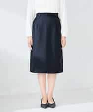 KBHLB12079 a.v.v(アー・ヴェ・ヴェ) 【洗える/イージーケア/ストレッチ】パウダーツイルタイトスカート ネイビー