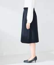 KBHLB12079 a.v.v(アー・ヴェ・ヴェ) 【洗える/イージーケア/ストレッチ】パウダーツイルタイトスカート ネイビー