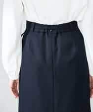 KBHLB12079 a.v.v(アー・ヴェ・ヴェ) 【洗える/イージーケア/ストレッチ】パウダーツイルタイトスカート ネイビー