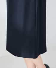 KBHLB12079 a.v.v(アー・ヴェ・ヴェ) 【洗える/イージーケア/ストレッチ】パウダーツイルタイトスカート ネイビー