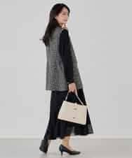 KBJCD01119 a.v.v(アー・ヴェ・ヴェ) ミックスツイードペプラムジレ アイボリー