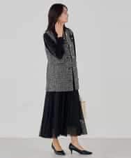 KBJCD01119 a.v.v(アー・ヴェ・ヴェ) ミックスツイードペプラムジレ アイボリー