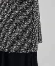 KBJCD01119 a.v.v(アー・ヴェ・ヴェ) ミックスツイードペプラムジレ アイボリー