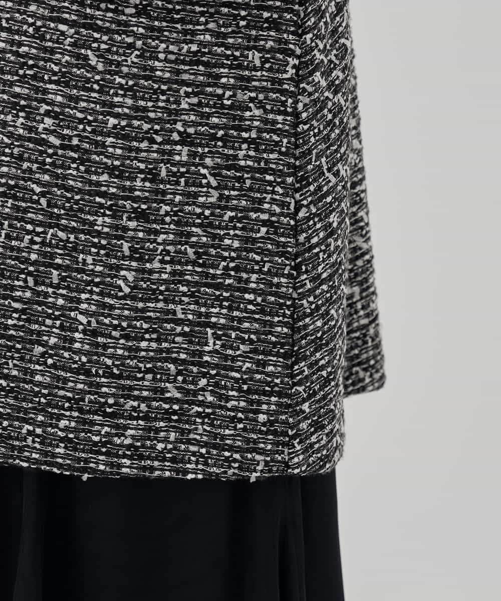 KBJCD01119 a.v.v(アー・ヴェ・ヴェ) ミックスツイードペプラムジレ アイボリー