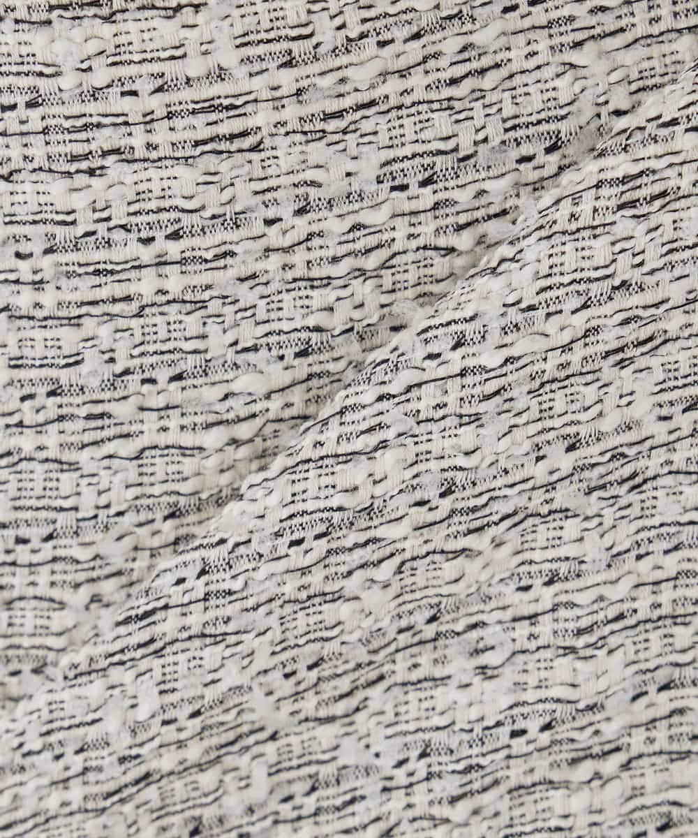 KBJCD01119 a.v.v(アー・ヴェ・ヴェ) ミックスツイードペプラムジレ アイボリー